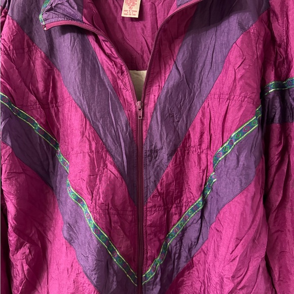 Bold Spirit 90s Vintage Women’s Purple & Plum Windbreaker Jacket - Picture 2 of 5